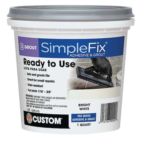 Simplefix Custom Building Products SimpleFix Indoor White Grout 1 qt TAGWQT