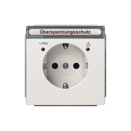 Siemens DELTA style titanium white SCHUKO socket outlet 10/16 A 250 V with overvoltage 5UB1858