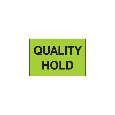 Bubblefast 2 x 3'' - ''Quality Hold'' Fluorescent Green Labels BFDL1132