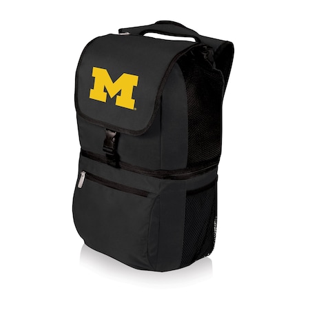 Picnic Time Family Of Brands NCAA Michigan Wolverines Zuma Backpack Cooler - Soft Cooler Backpack - Lunch Cooler, Black 634-00-175-344-0