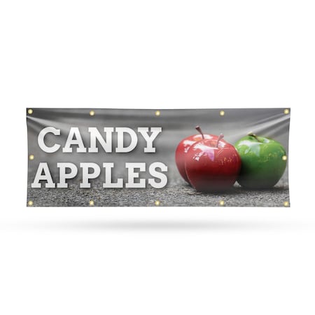 Signmission Candy Apples, 48 Inch x 120 Inch, Vinyl Banner B-120-30501