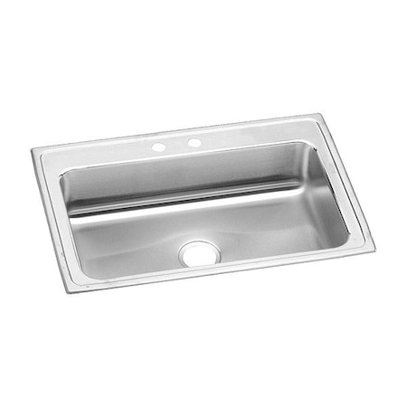Just Manufacturing Bowl Drop-In Sink, 33"x21.25"x7.625", Gray SL2133A2-J