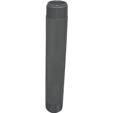 Genova LASCO 205080BC Pipe Nipple, 12 in, PVC, SCH 80 Schedule, 8 in L P-12-8