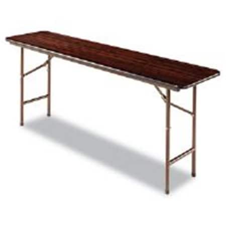 Alera Technologies Alera ALEFT727218WA Folding Table- Rectangular Walnut YYAZ-ALEFT727218WA