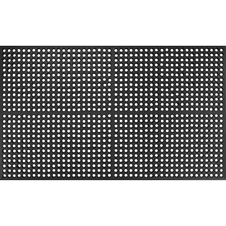 Global Industrial Drainage Mat, 3'W x 5'L, 1/2" Thick, Black 670818