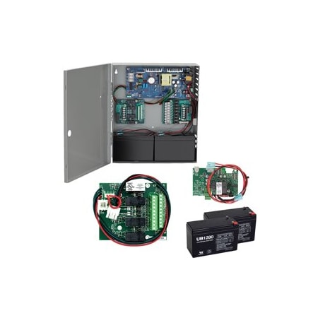 Schlage Electronic Security 4A Power Supply, 4 Relay Option Board, Battery Backup Kit, 12/24VDC PS904-4R-BBK