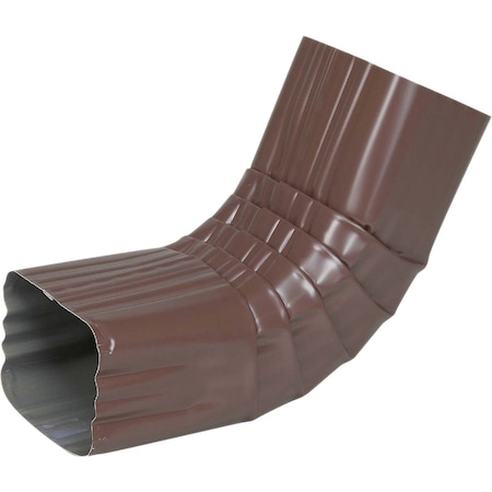 Spectra Metals 3 x 4'' Aluminum Brown Front Downspout Elbow 4AELRTB