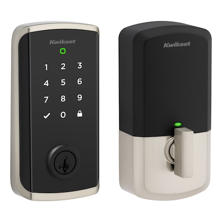Kwikset Halo Select Touchscreen Deadbolt with WiFi and Thread Connectivity with SmartKey and Tapered 9800WIFITHRDTSCR-15S