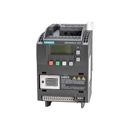 Siemens SINAMICS V20 380-480 V 3 AC -15/+10% 47-63Hz rated power 1.1 kW with 6SL3210-5BE21-1CV0