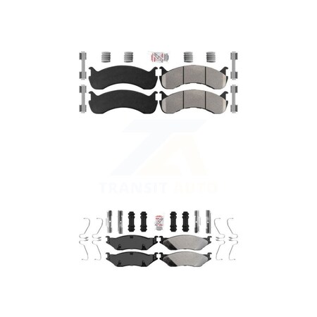 Ameribrakes Front Rear Semi-Metallic Disc Brake Pads Kit For Ford F-53 Motorhome Chassis KNF-101571
