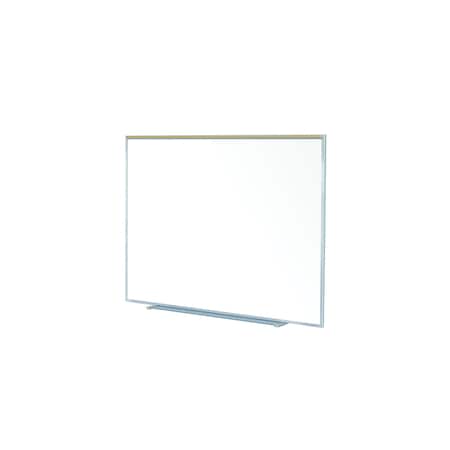 Ghent Proma Magnetic Porcelain Whiteboard, Aluminum Frame and Maprail, 5'H x 6'W M1P-56-1M