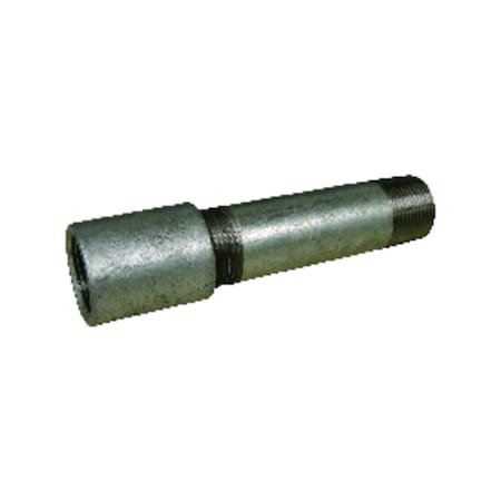 Stz Industries 1/2 in. MPT Galvanized Steel 4 in. L Nipple with Coupling 311URLCO-12