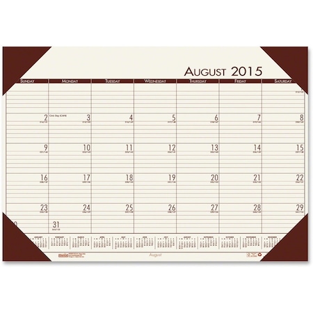 House Of Doolittle Doolittle, RECYCLED ECOTONES ACADEMIC DESK PAD CALENDAR, 18.5 X 13, BROWN CORNERS, 2020-2021 012541