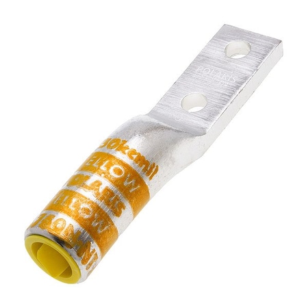 Polaris One-Hole Compression Lug, 750 kcmil Max, 1/2 in Stud, Long Barrel, Aluminum, Yellow AL750N-NT