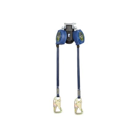 Falltech FT-X(TM) EdgeCore(TM) Self-Retracting Tie-Back, 8 ft. Length, Carabiner, Aluminum, 2 Leg(s) 84108TP8S
