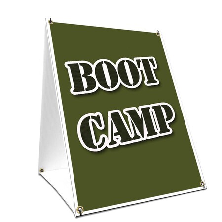 Signmission Boot Camp, 24 Inch x 18 Inch A-frame Yard Sign, Plastic Sign SBC-1824-Boot Camp