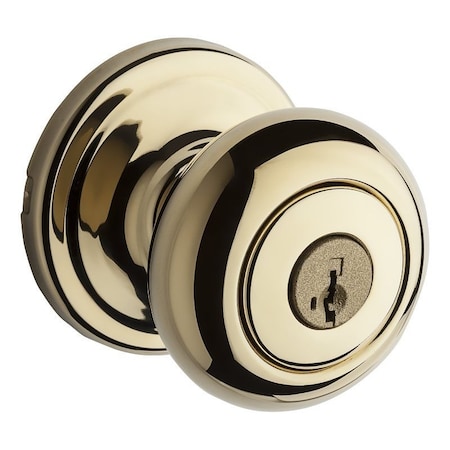 Kwikset Signature Series 740H3SMT 6AL/RCS Entry Knob, Polished Brass, Metal, K3, KW1 Keyway, 2 Grade 740H3SMT6ALRCSV1