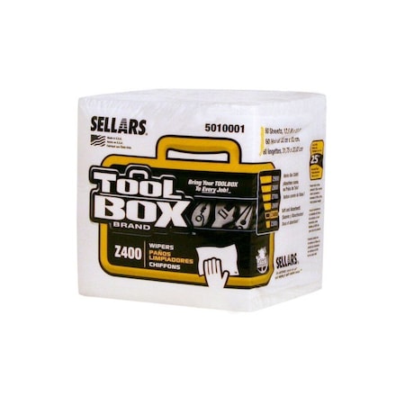 Sellars Toolbox Z400 1/4 Fold 60Ct White 11.88"X13" Sht 12/Cs, 12PK 5010001