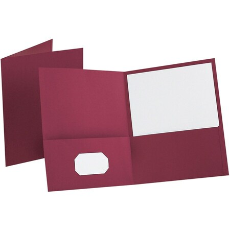 Tops Business Forms Oxford, Twin-Pocket Folder, Embossed Leather Grain Paper, Burgundy, 25PK 57557