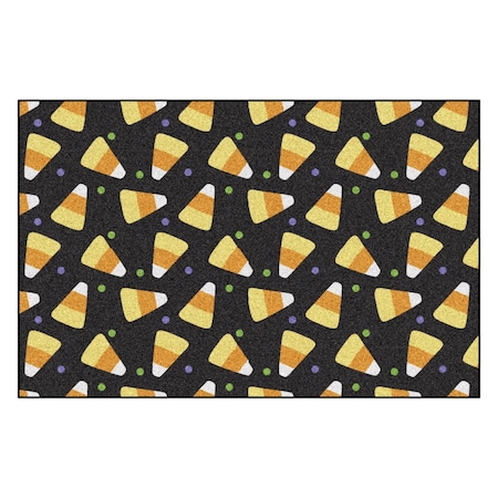 Fanmats 30 in. W X 20 in. L Multi-Color Candy Corn Rubber Door Mat 28592