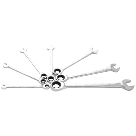 Performance Tool 7 pc. SAE Ratcheting Wrench Set, Chrome Vanadium Steel, Tight Spaces W30630