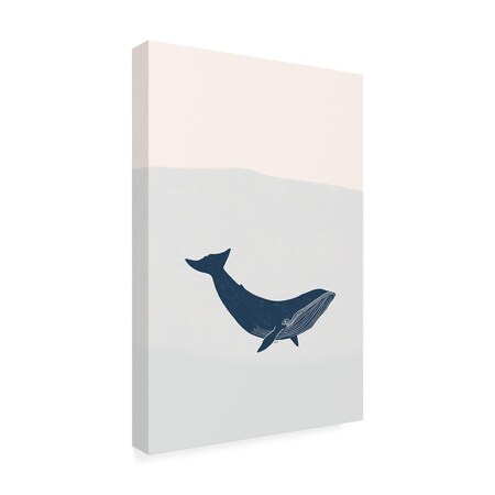 Trademark Fine Art Outdoor Canvas Art - Menina Lisboa 'Blue Whale' Wall Art for Patios, or Gardens 1X27900-OC2232WR