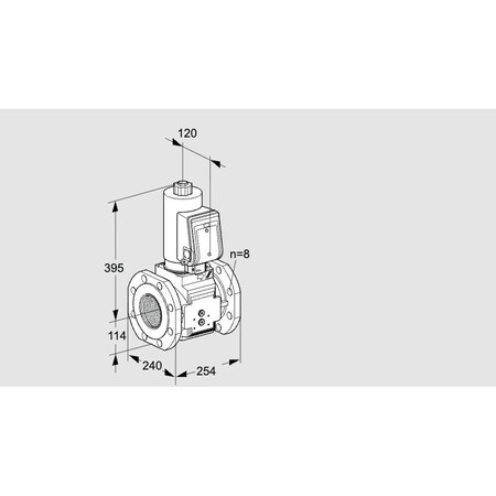 Honeywell Kromschroder VLV ASSY, SOLND, 5ANSI FLG, GAS VAS9T125A05 KS88202995