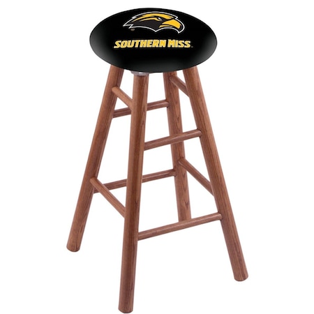 Holland Bar Stool Co Oak Counter Stool, Medium Finish, Southern Miss Seat RC24OSMed