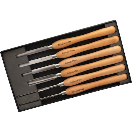 Grizzly Pro 6-Pc. M2 Cryo Lathe Tool Set, Detail & Precision T34154