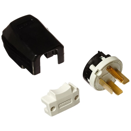 Hubbell Wiring 50A 3 Phase 250V AC 15-50P Industrial Grade 3-Pole 4-Wire Grounding Plug Device HBL8452C