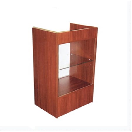 Doomsday Cash Register Stand with Glass, Cherry DO1105374