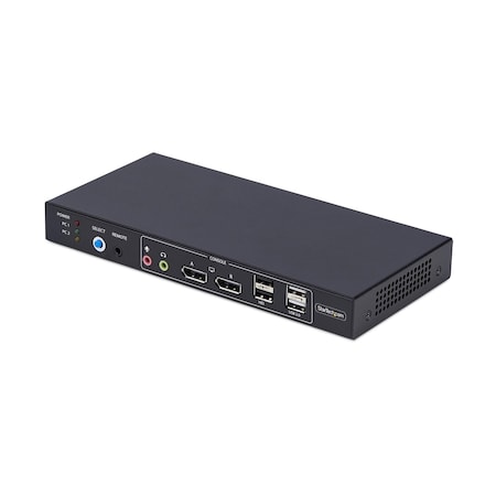 Startech.Com 2-PORT DUAL-MONITOR DISPLAYPORT KVM SWITCH WITH DUAL VIEW VIDEO MATRIX, 4K 60HZ, P2ADD121D-KVM-SWITCH