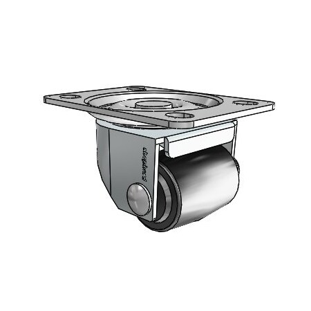 Shepherd Hardware 1-7/16'' Low Profile Plate Caster, Polyolefin Log Wheel, 150 lbs Cap C0014120ZN-POL01-KK