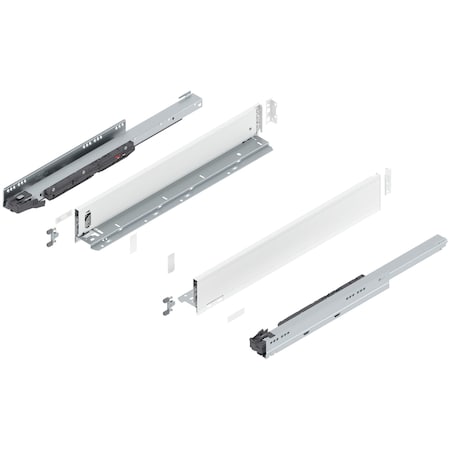 Blum 22in. M Height Legrabox Gray Drawer Set, 125 Lbs Weight Rating 770M55S0S