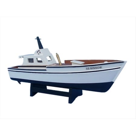 Handcrafted Model Ships Gilligans Island -  14 in. Decorative Famous Ship Minnow