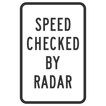 Lyle Speed Checked By Radar, 12x18, Diamond Grade, White G-2601-DG_12x18