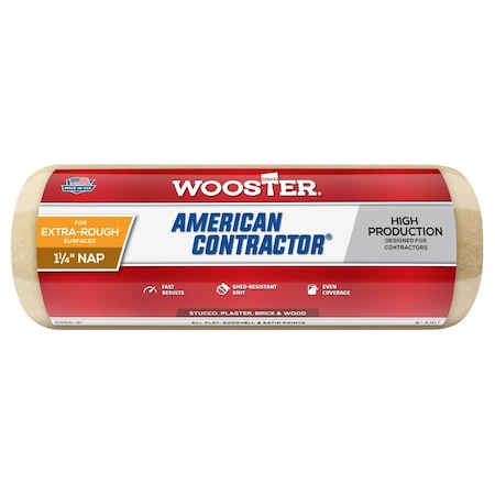 Wooster R565 9 in. American Contractor 1.25 in. Roller Cover 71497176875