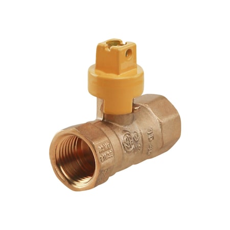 Everflow FIP Brass Gas Ball Valve with Screwdriver Slotted Handle 1/2" S4512