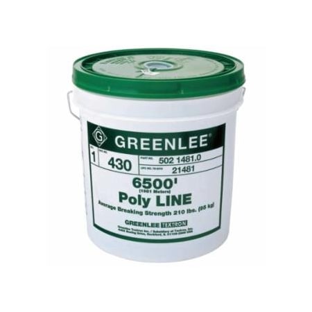 Green Leaf Poly Line, 210 lb Capacity, 6,500 ft, 1-Ply 332-430
