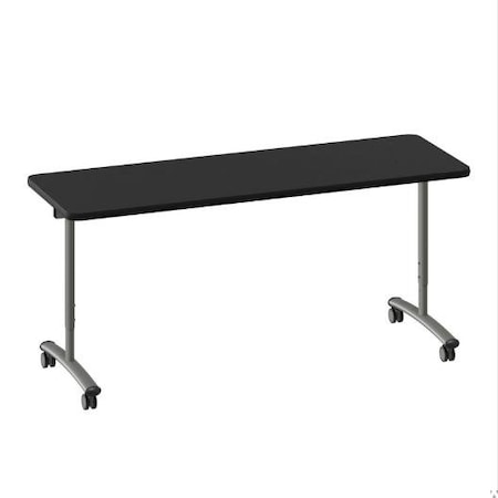 Correll Rectangle Premium Sit To Stand TFL Flip Top Table, 72 in W, 28 in to 38 in H, Particleboard Top FTS2472TF-07-14-09