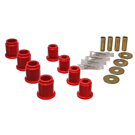 Energy Suspension Control Arm Bushing, Red; Polyurethane; Includes Upper and Lower Bushings 8.3115R