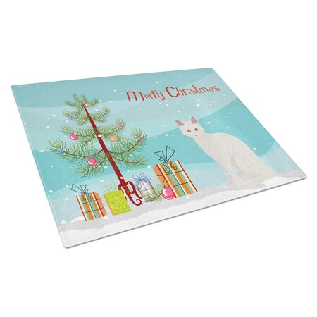 Carolines Treasures Goddess Giant Cat Merry Christmas Glass Cutting Board - Large CK4744LCB