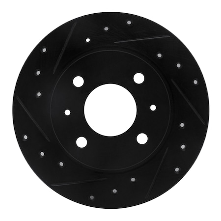 Dynamic Friction Co DFC Brake Rotor - Drilled and Slotted - Black 633-67020L