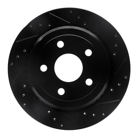 Dynamic Friction Co DFC Brake Rotor - Drilled and Slotted - Black 633-42006R