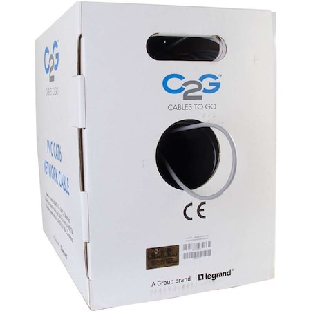 C2G 1000ft CAT6 STRANDED CM GRAY TAA 43406