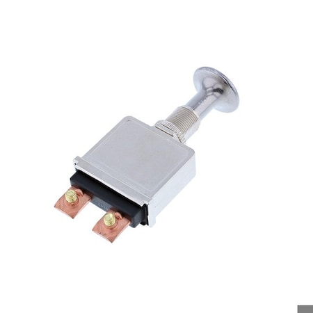 Switch Components Heavy Duty Push Pull, 2P SPST OFF-ON, Chrome Plated PP-1A-DC-7-M