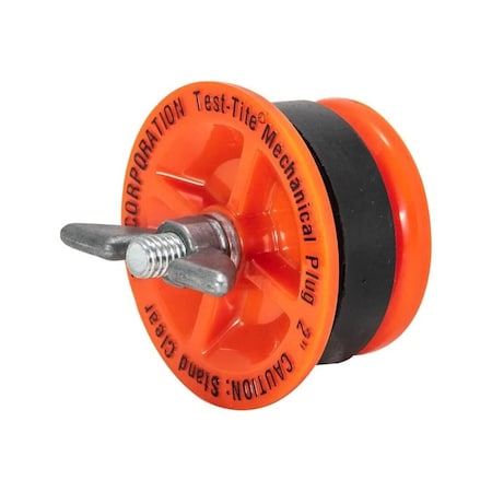 Test-Tite 2 in. Plastic Twist-Tite Mechanical Wingnut Test Plug Black 83592