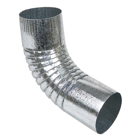 Amerimax Home Products PR63P3 75 deg Plain Gutter Elbow, 3 in Gutter, Steel, Metallic PR63P3-U