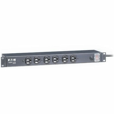 Tripp Lite Power Strip, Surge, 5-15R, 5-15P, 15 ft., Black RS-0615-F