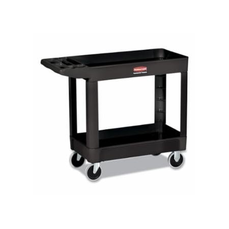 Rubbermaid Commercial Utility Cart, 500 lb Load Capacity, 17-7/8 in W x 39-1/4 in D x 33-1/4 in H, Black 640-FG450088BLA